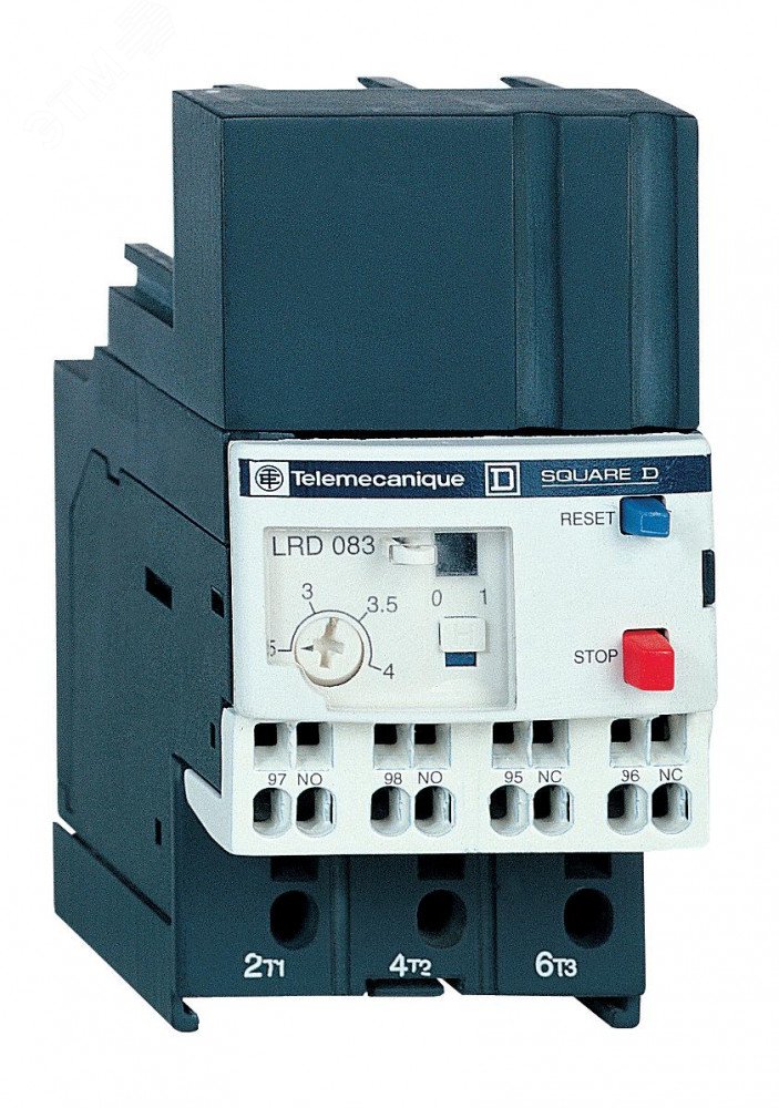 Реле перегрузки тепловое 1.6-2.5A LRD073 Schneider Electric - превью 2