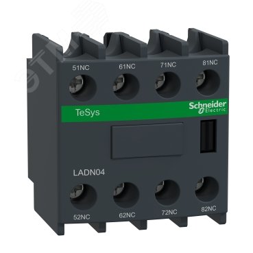 Блок контактный дополнительный к LC1-D фронтальный 4нз LADN04 Schneider Electric - превью