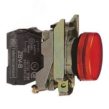 Лампа 22мм 230-240В сигнальная красная XB4BVM4 Schneider Electric - превью 7