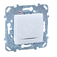 Выключатель одноклавишный, с индикацией, в рамку, белый MGU5.201.18NZD Schneider Electric - превью