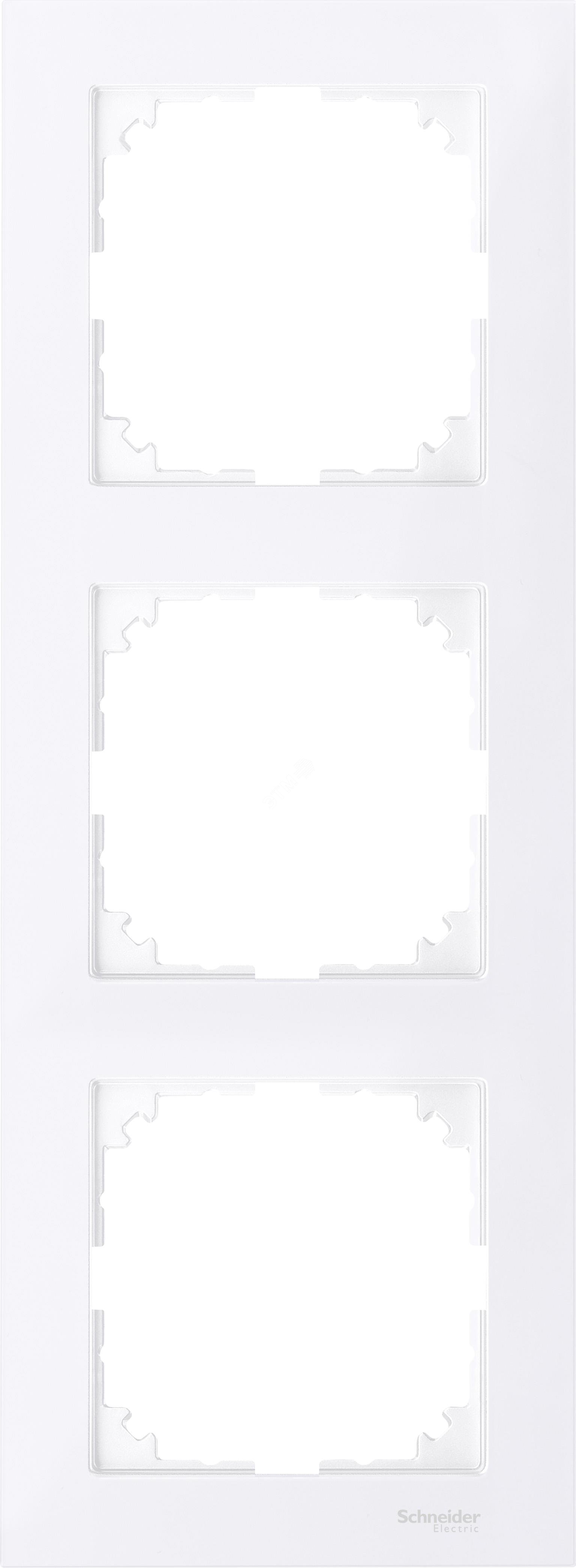 M-Pure Рамка 3 поста бриллиантовый белый MTN4030-3625 Schneider Electric - превью 2