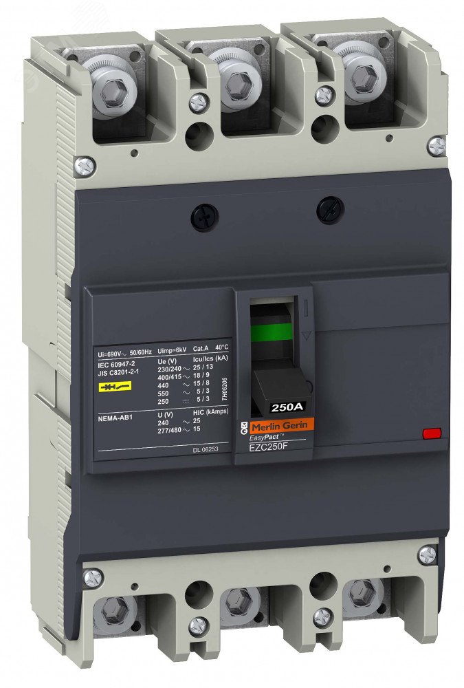 Выключатель автоматический трехполюсный EZC250F 250А 18кА EZC250F3250 Schneider Electric - превью 2