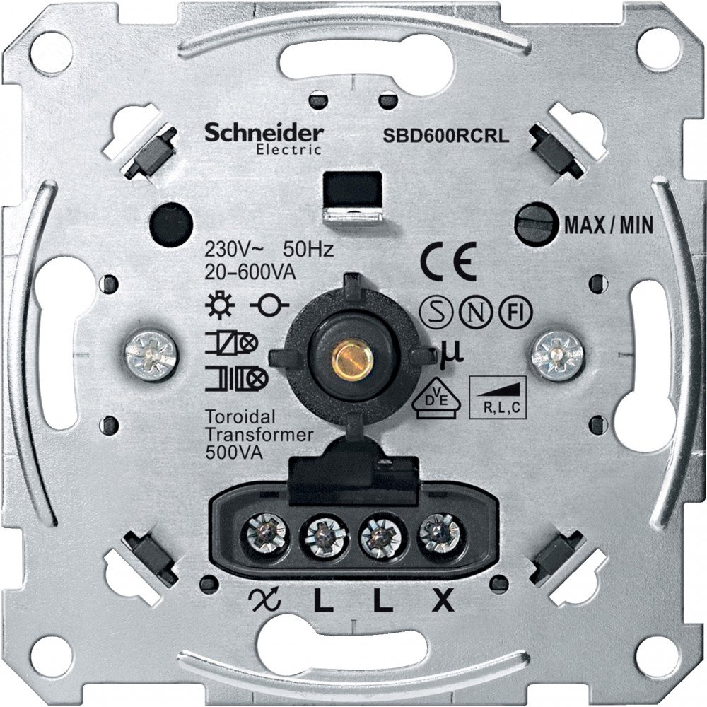 Механизм повротного светорегулятора 600ВА универсальный MTN5139-0000 Schneider Electric - превью 2