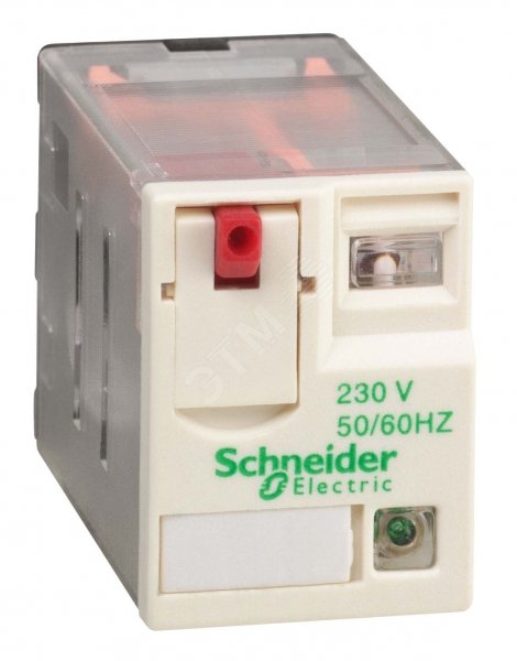 Реле промежуточное 230В AC 3 переключающих контакта 10А RXM с индикацией без розетки RXM3AB2P7 Schneider Electric - превью 2