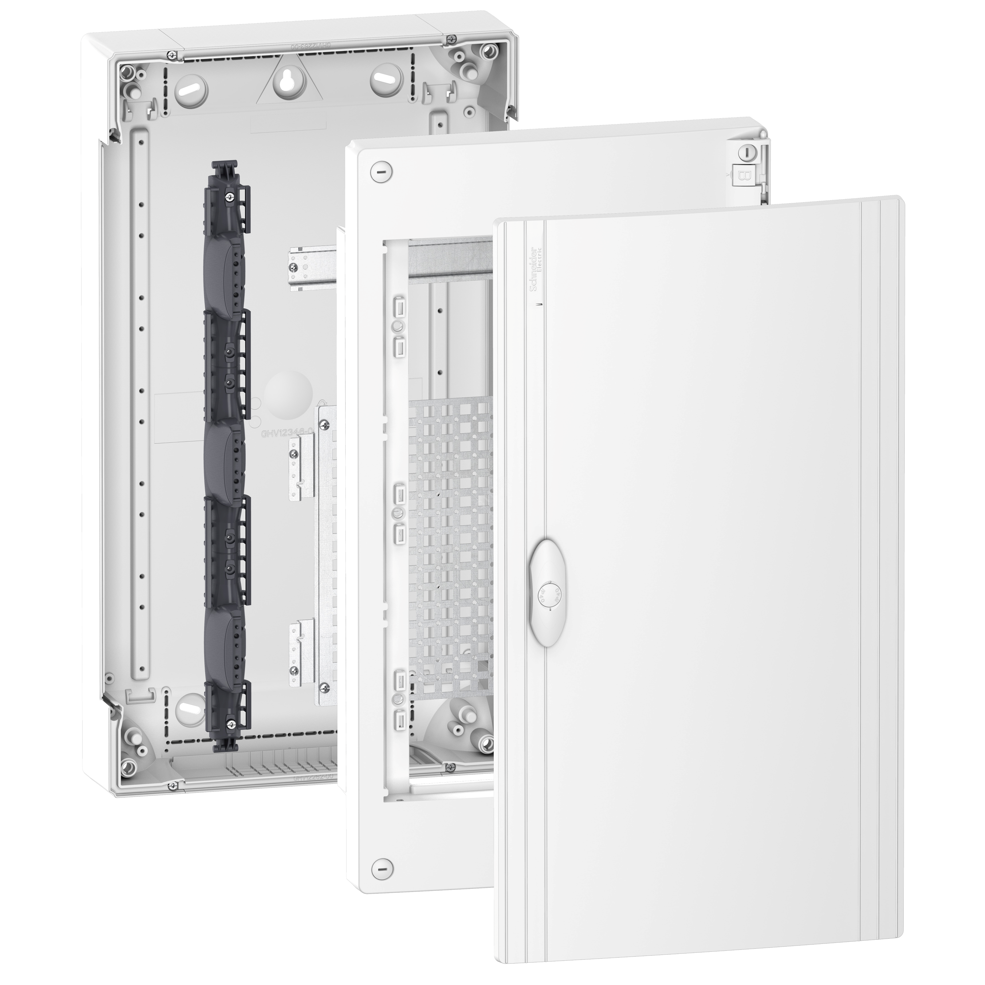 Щит мультимедийный PRAGMA IT навесной белая дверь 3 ряда х 13 модулей IP40 IK07 PRA313SU Schneider Electric - превью