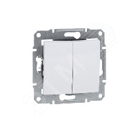 Sedna Переключатель двухклавишный в рамку белый сх.6+6 SDN0600121 Schneider Electric - превью 2