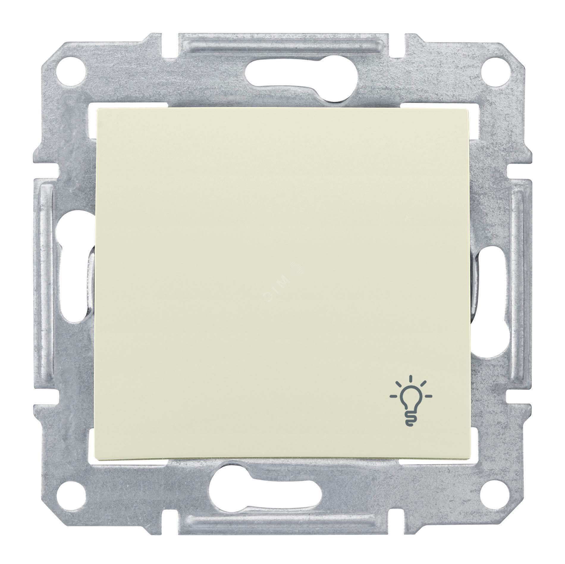 Sedna Выключатель кнопочный одноклавишный символ Свет в рамку бежевый SDN0900147 Schneider Electric - превью
