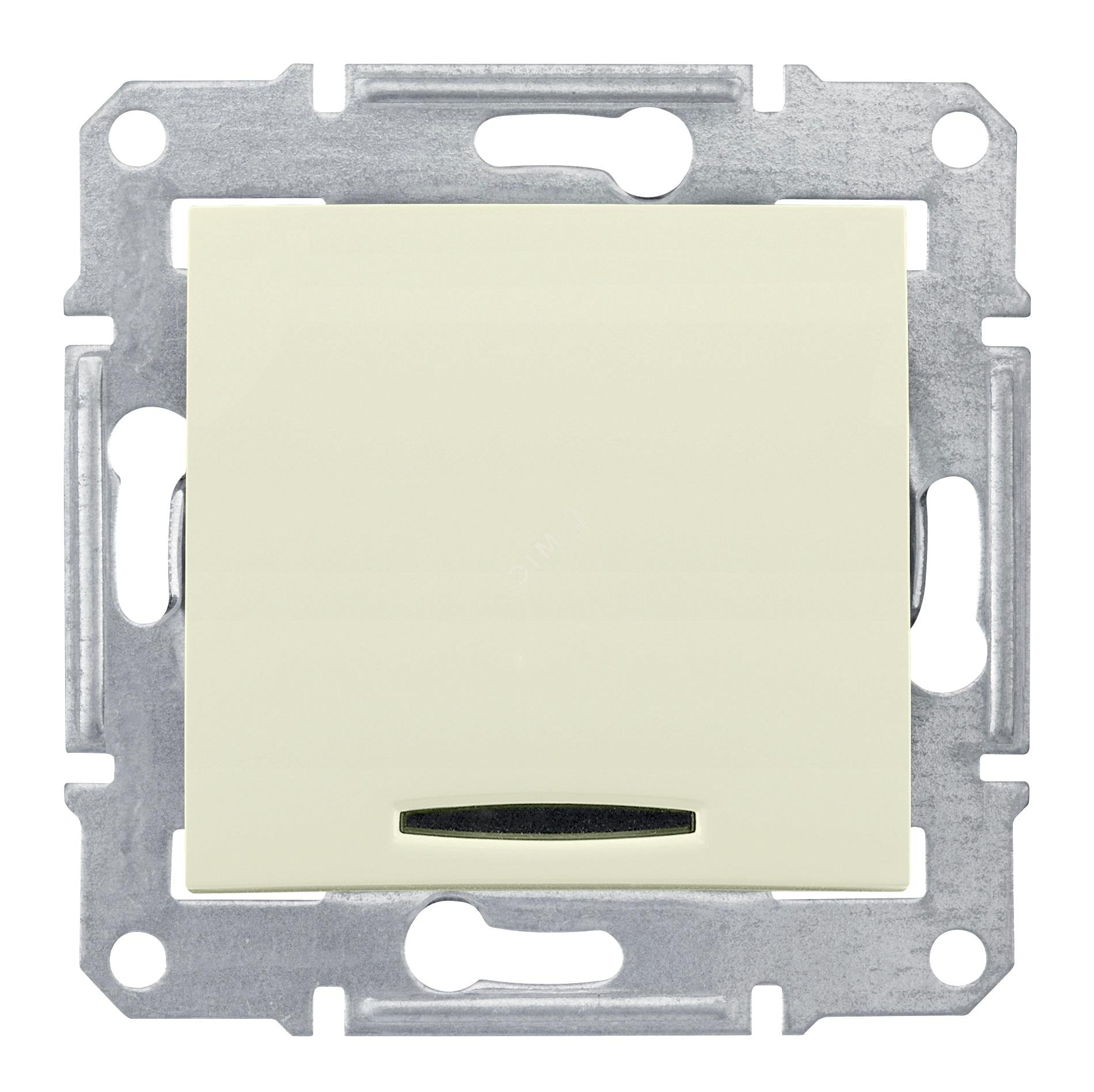 Выключатель одноклавишный, с подсветкой, в рамку, бежевый SDN1400147 Schneider Electric - превью