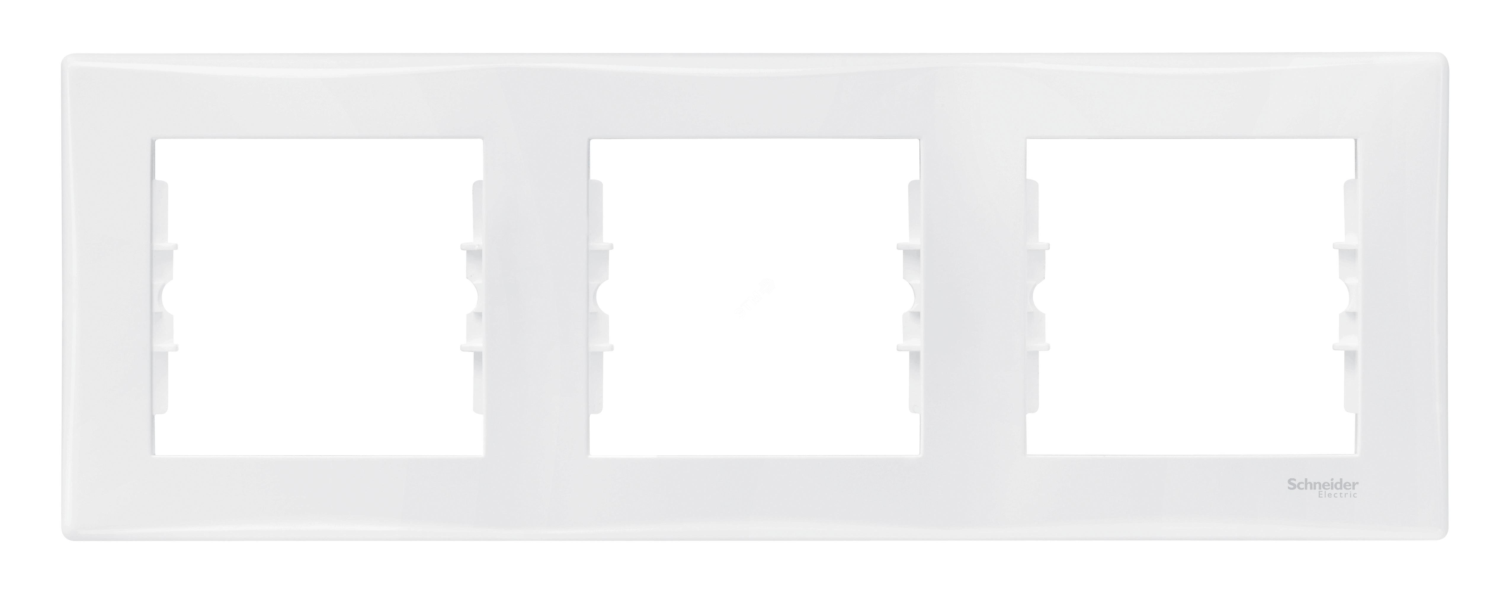 Sedna Рамка 3 поста горизонтальная белый SDN5800521 Schneider Electric - превью