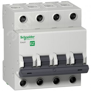 Выключатель автоматический четырехполюсный 10А C Easy9 4.5кА EZ9F34410 Schneider Electric - 3
