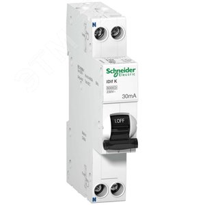 Выключатель автоматический дифференциальный (АВДТ) 1п 16А 30мА iDif K 6кА C AC A9D63616 Schneider Electric - 5