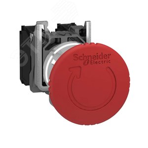 Кнопка красная грибовидная XB4BS8444 Schneider Electric - 5