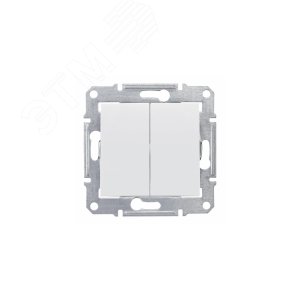 Sedna Выключатель двухклавишный в рамку белый сх.5 SDN0300121 Schneider Electric - 5