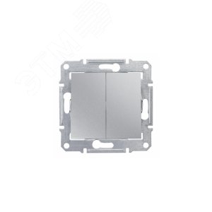 Sedna Выключатель двухклавишный в рамку алюминий SDN0300160 Schneider Electric - 5