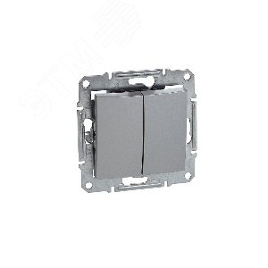 Sedna Переключатель двухклавишный в рамку алюминий схема 6+6 SDN0600160 Schneider Electric - 7