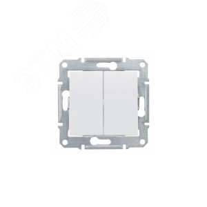 Sedna Выключатель двухклавишный IP44 в рамку белый SDN0300421 Schneider Electric - 6