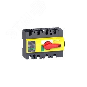 Выключатель-разъединитель INS160 3п красная рукоятка/желтая панель 28928 Schneider Electric - 7