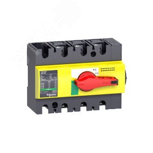 Выключатель-разъединитель INS160 3п красная рукоятка/желтая панель 28928 Schneider Electric - 8