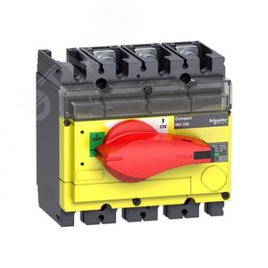 Выключатель-разъединитель INV160 3п красная рукоятка/желтая панель 31184 Schneider Electric - 4