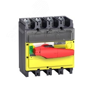 Выключатель-разъединитель INV400 4п красная рукоятка/желтая панель 31191 Schneider Electric - 8