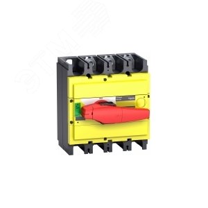 Выключатель-разъединитель INS630 3п красная рукоятка/желтая панель 31134 Schneider Electric - 6
