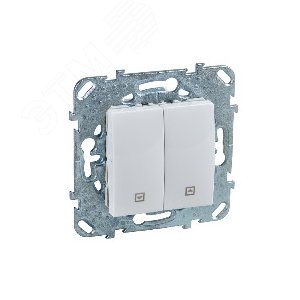 UNICA Выключатель для жалюзи нажимной в рамку белый MGU5.207.18ZD Schneider Electric - 6