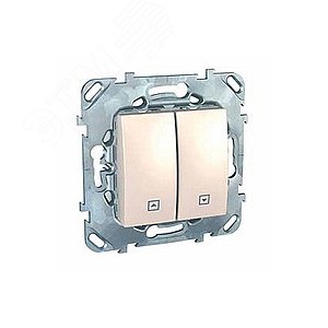 UNICA Выключатель для жалюзи нажимной в рамку бежевый MGU5.207.25ZD Schneider Electric - 7