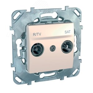 UNICA Розетка телевизионная R-TV/SAT в рамку бежевая MGU5.454.25ZD Schneider Electric - 4
