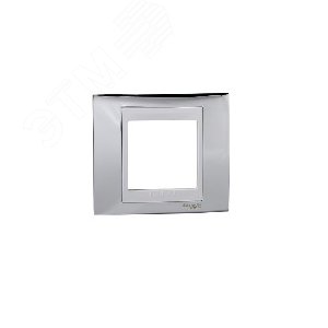 Рамка 1 пост серебро с белой вставкой MGU66.002.810 Schneider Electric - 5