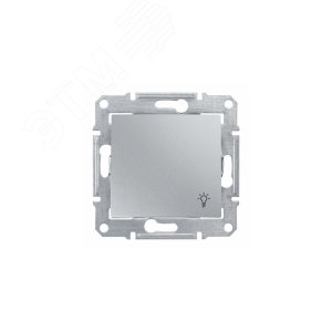 Sedna Выключатель кнопочный одноклавишный свет в рамку алюминий SDN0900160 Schneider Electric - 5