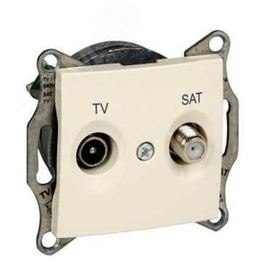 Sedna Розетка телевизионная TV/SAT оконечная 1Дб в рамку бежевая SDN3401647 Schneider Electric - 5