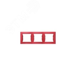 Sedna Рамка 3 поста горизонтальная красный SDN5800541 Schneider Electric - 6