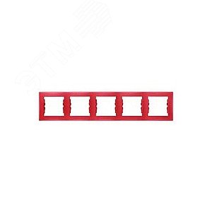 Sedna Рамка 5 постов горизонтальная красный SDN5800941 Schneider Electric - 6