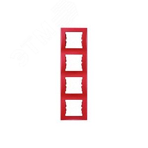 Sedna Рамка 4 поста вертикальная красный SDN5802041 Schneider Electric - 5