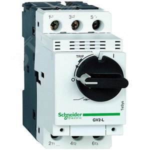 Выключатель автоматический для защиты электродвигателей 4А GV2 управление ручкой винтовые зажимы магнитный расцепитель GV2L08 Schneider Electric - 3