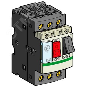 Выключатель автоматический для защиты электродвигателей 1-1.6А с комбинированным расцепителем встроенный контактный блок GV2ME06AE11TQ Schneider Electric - 5
