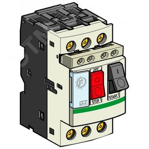 Выключатель автоматический для защиты электродвигателей 1.6-2.5A с комбинированным расцепителем встроенный контактный блок GV2ME07AE11TQ Schneider Electric - 2
