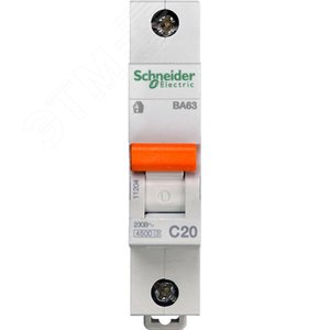 Выключатель автоматический однополюсный 20А С ВА63 4.5кА 11204 Schneider Electric - 2