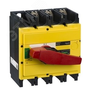 Выключатель-разъединитель INS630 3п красная рукоятка/желтая панель 31134 Schneider Electric - 5