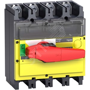 Выключатель-разъединитель INV400 4п красная рукоятка/желтая панель 31191 Schneider Electric