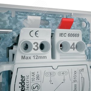 Выключатель одноклавишный, двухполюсный, с индикатором, 16А, в рамку, белый SDN0201221 Schneider Electric - 2