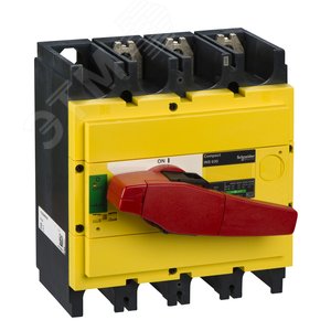 Выключатель-разъединитель INS630 3п красная рукоятка/желтая панель 31134 Schneider Electric - 3