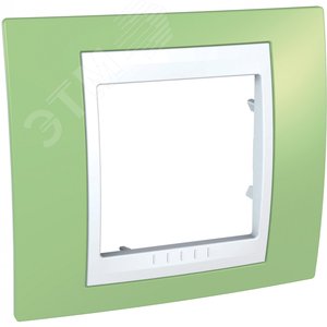 UNICA-Хамелеон Рамка 1 пост зеленое яблоко/белая MGU6.002.863 Schneider Electric - 2