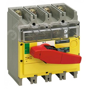 Выключатель-разъединитель INV400 4п красная рукоятка/желтая панель 31191 Schneider Electric - 2