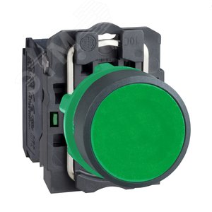 Кнопка зеленая без фиксации 22 мм 1но XB5AA31 Schneider Electric - 4