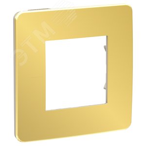 Изображение товара Рамка UNICA STUDIO однопостовая золото/бежевый (шт)