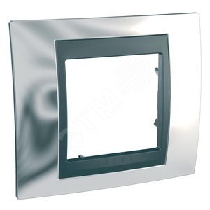 UNICAtop Рамка 1 пост металл (графит/хром )