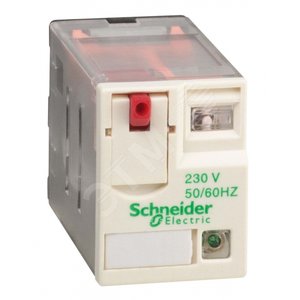 Реле промежуточное 230В AC 3 переключающих контакта 10А RXM с индикацией без розетки RXM3AB2P7 Schneider Electric