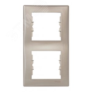 Изображение товара Sedna Рамка 2 поста вертикальная титан (шт)