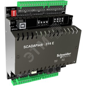 SCADAPack 314 RTU, 4 потока, IEC61131,24В, реле, 2 A/O